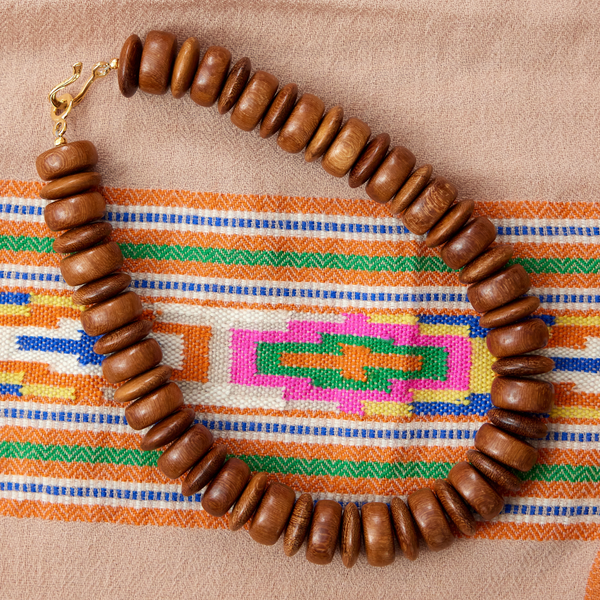 katie bartels womens geometric wood necklace