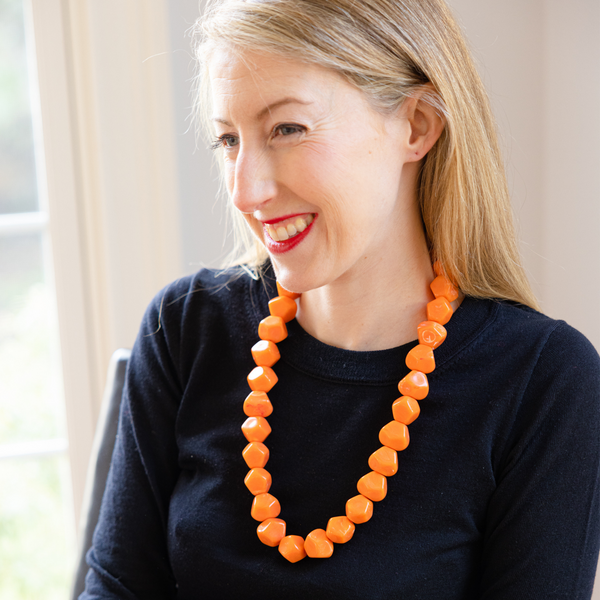 Orange Necklace Handmade Katie Bartels Jewelry