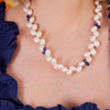 handmade womens freshwater pearl and blue sapphire necklace katie bartels