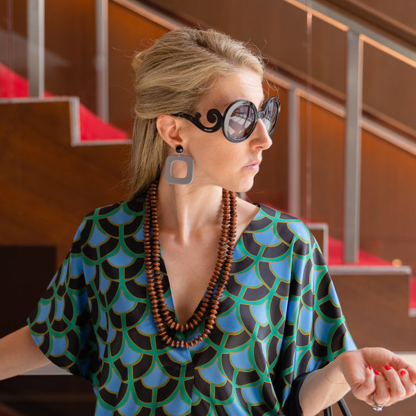 handmade womens grey mod square earrings katie bartels