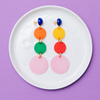 handmade womens rainbow circle earrings katie bartels
