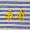 handmade womens yellow coral lacquer earrings katie bartels
