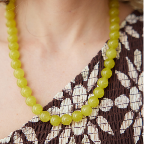 Chartreuse Jade Necklace