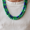 Chrysoprase & Lapis Rondelle Necklace