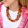 handmade womens wood and turquoise howlite necklace katie bartels