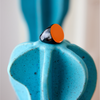 orange lacquer and black horn cocktail ring katie bartels
