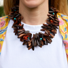 handmade wood and turquoise howlite necklace katie bartels