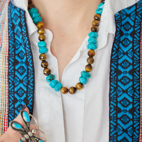 Tigerseye & Turquoise Necklace