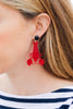 handmade womens red glitter lobster earrings katie bartels