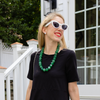 handmade womens green statement necklace katie bartels