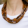 handmade womens cocoa brown circle necklace katie bartels