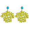 handmade womens yellow coral earrings katie bartels
