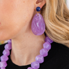 handmade womens lilac purple chunk necklace katie bartels