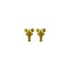 handmade womens gold glitter lobster stud earrings katie bartels