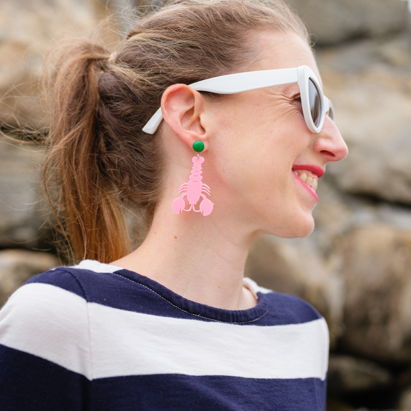 handmade womens pink earrings katie bartels