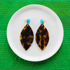 handmade womens tortoise marquise earrings katie bartels