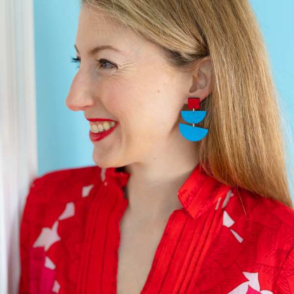 Modern Collection I Colorful Geometric Earrings – Katie Bartels Jewelry