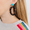 handmade womens tortoise open oval earrings katie bartels