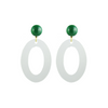 handmade designer womens open oval clear earrings katie bartels