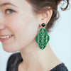 womens emerald green preeti earrings katie bartels