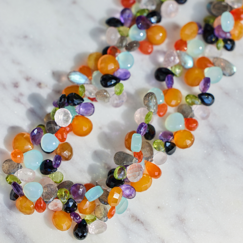 handmade womens multi-gemstone necklace katie bartels