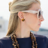 handmade womens tortoise shell stud earrings