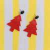 handmade womens red glitter holiday tree drop earrings katie bartels