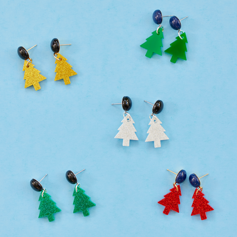 Small Tree Drop Earrings