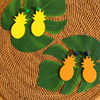 Tropicana Earrings, yellow