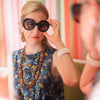 Long Wood Statement Necklace