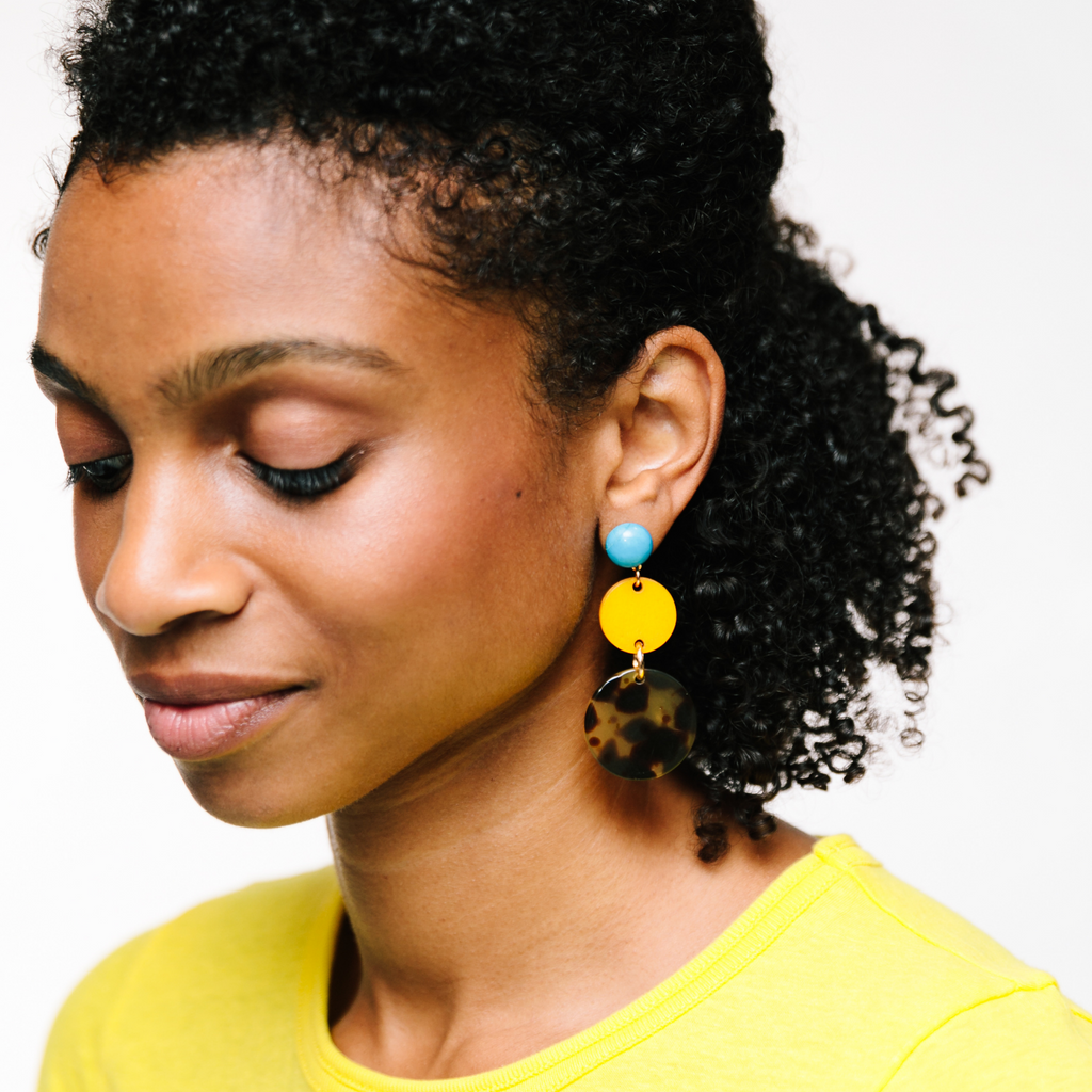 Resin tortoise clearance earrings
