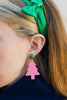 handmade womens pink tree earrings katie bartels
